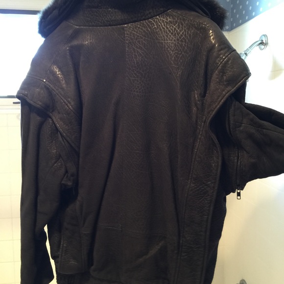 Andrew Marc Leather/Opossum 3 in 1 Jacket - Picture 2 of 4