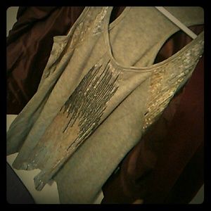 Gray Sequin Tank