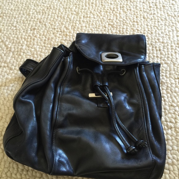 DKNY Leather Backpack Purse - Picture 1 of 4
