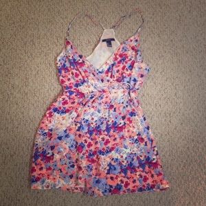 Wrap around floral dress