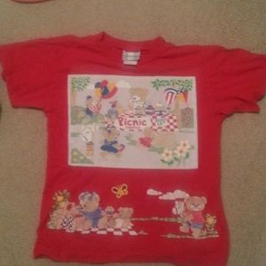 red cute bear t-shirt