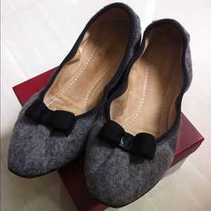 Ferragamo Ballet Flats - My Joy Wool Gray Size 7M