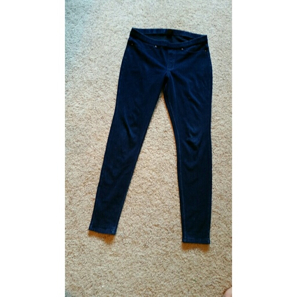 HUE dark blue jeggings Jean leggings medium