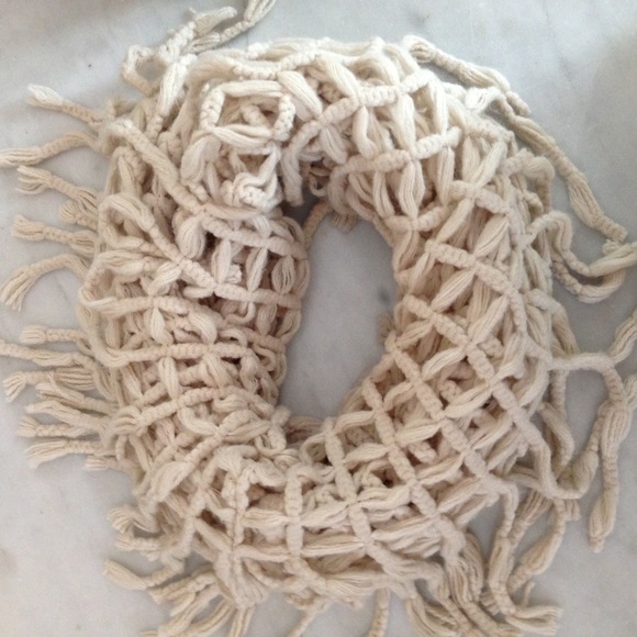 Net knit infinity circle scarf
