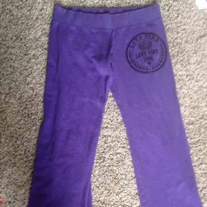 Victoria secret pink brand purple/black sweats