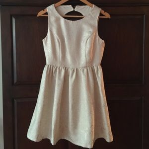Ark & Co. Ivory & Hint of Gold Party Dress