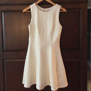 White Dress Gold back Zipper