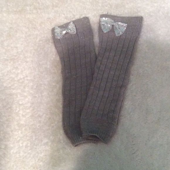 Gray leg warmers