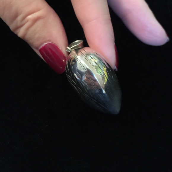 Vintage STERLING heart pendant - Picture 4 of 4