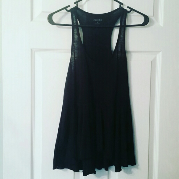 Flowy Black Peplum Tank