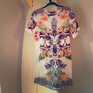 Palm surfer abstract shift dress ☀️