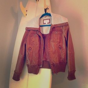 Camel Bomber Vintage Style Jacket