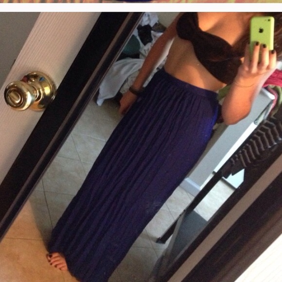 Blue maxi skirt