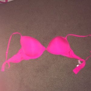 Hot pink bra