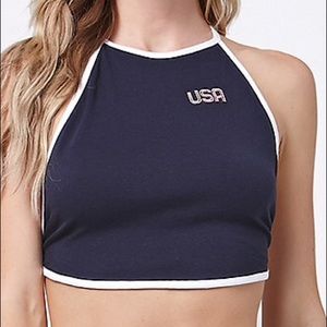 NWT LA hearts USA halter top