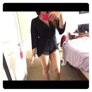 Sexy black romper