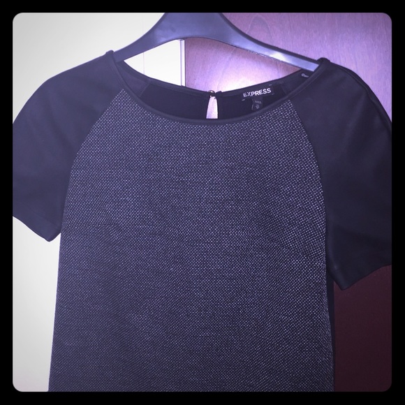 Express Top with Leather sleeves