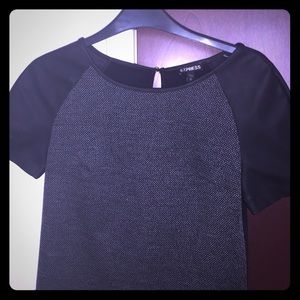 Express Top with Leather sleeves