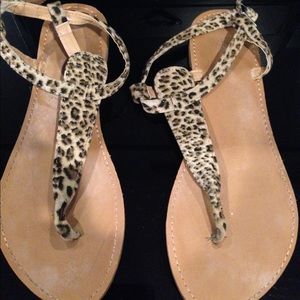 Leopard sandals