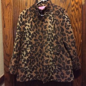 Leopard Print Swing Cape Coat