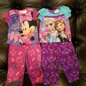SOLD Disney pajama bundle Minnie Mouse Frozen