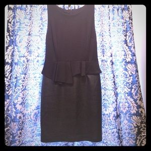 Black peplum dress