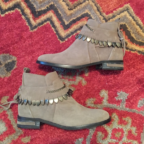 Fred Salvador Star Jodhpur Taupe Ankle Booties