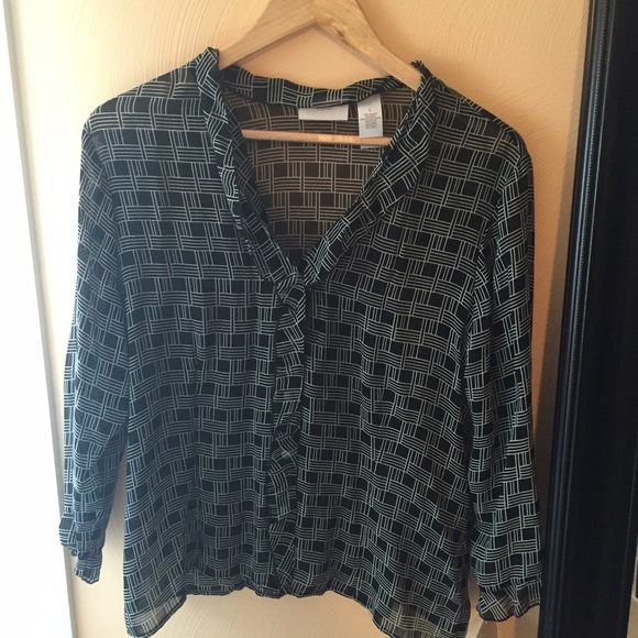 Liz Claiborne Chiffon Shirt - Picture 1 of 3