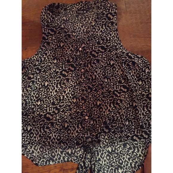 Cheetah print button down