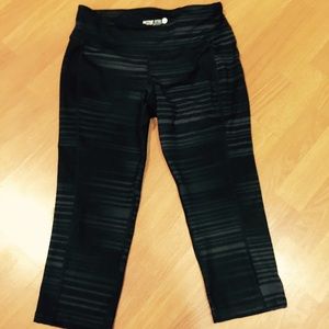 Old Navy black with grey crops worn once
