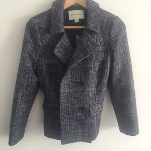 Smart Banana Republic Navy Blue Tweed Blazer NWT