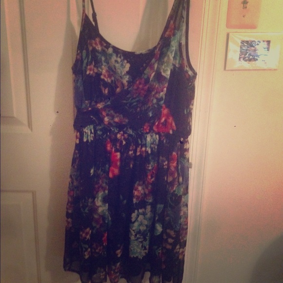 Floral asymmetrical dress