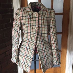 Coach Wool Tattersall Coat