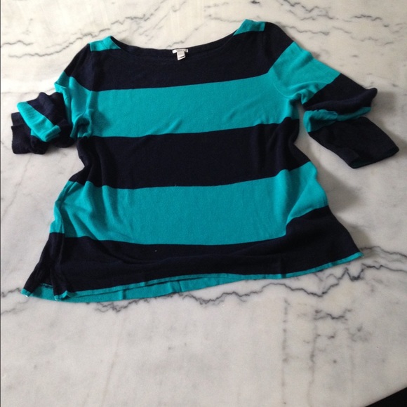 J.Crew Striped Boatneck Top