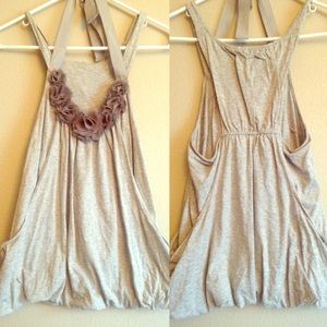 Nice gray top with floral details