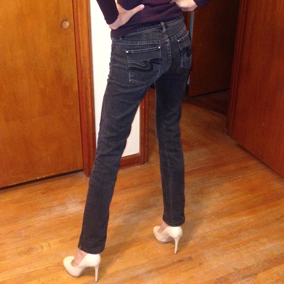 WHBM Straight Leg Black Jeans Size 00R - Picture 2 of 4