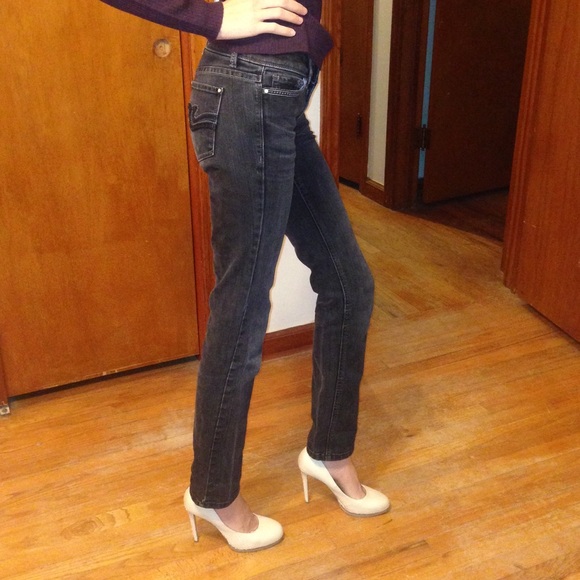 WHBM Straight Leg Black Jeans Size 00R - Picture 3 of 4