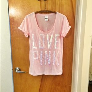 PINK sequin top