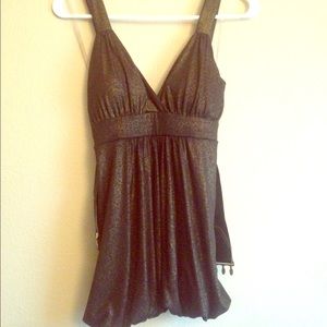 Gold-tone top with belt