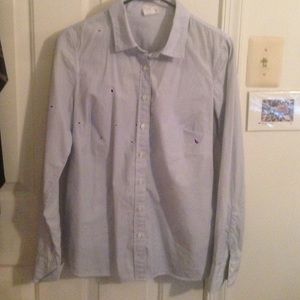 Striped Button down j crew shirt