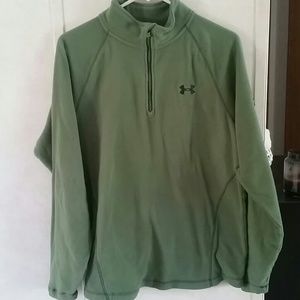 Under armour green fleece 1/4 zip