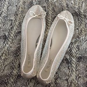 Zara sparkly sheer ballet flats