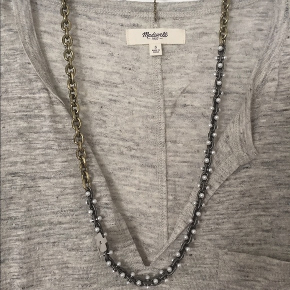 Baublebar mixed metal pearl necklace