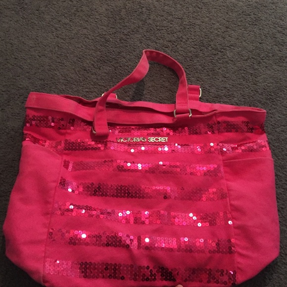 VS hot pink sparkle bag - Picture 1 of 2