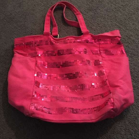 VS hot pink sparkle bag - Picture 2 of 2