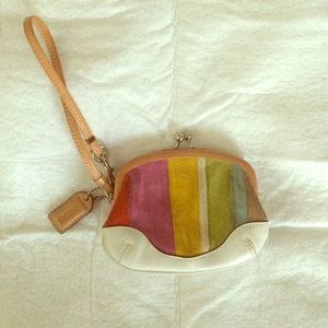 Coach suede wristlet