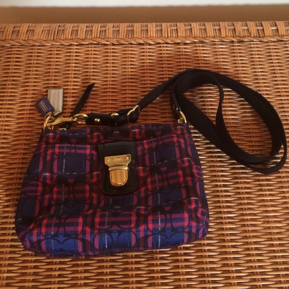 Brand new COACH bag, plaid
