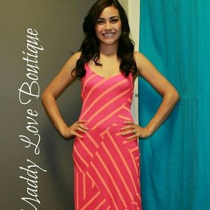 Pink and orange maxi