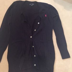 Ralph Lauren navy blue cardigan