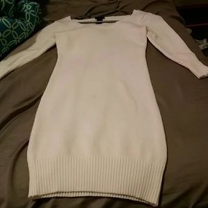 Off white sweater dress